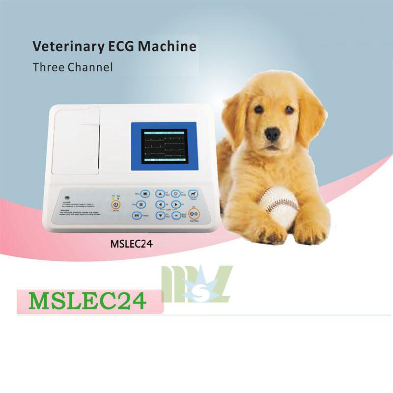 Portable 3 lead veterinary ecg machine for sale-AMEC24