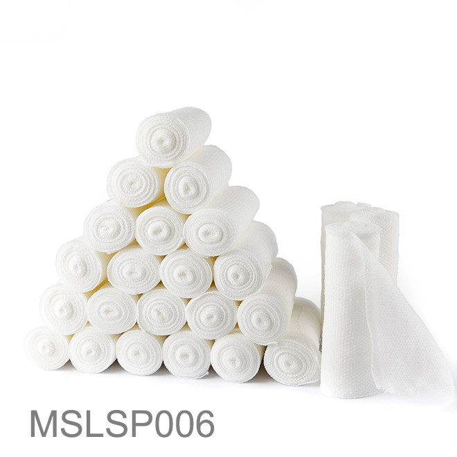 Rolos de algodão branco para cuidados de enfermagem pós-operatórios