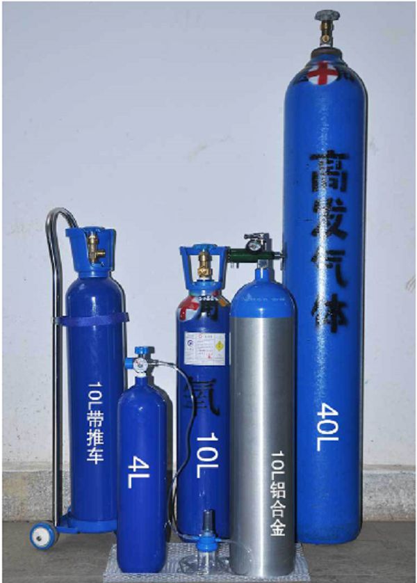 Portable oxygen cylinder sizes and capacities