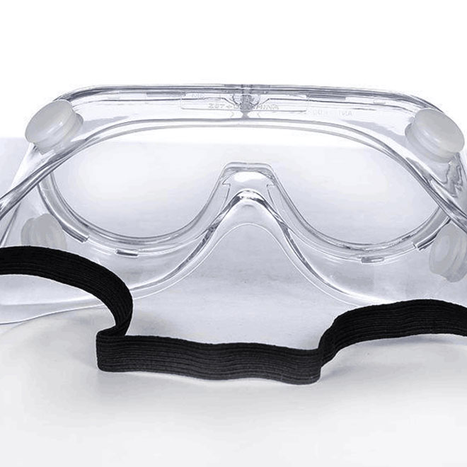 Kacamata safety medis lan protèktif laboratorium murah AMHU01