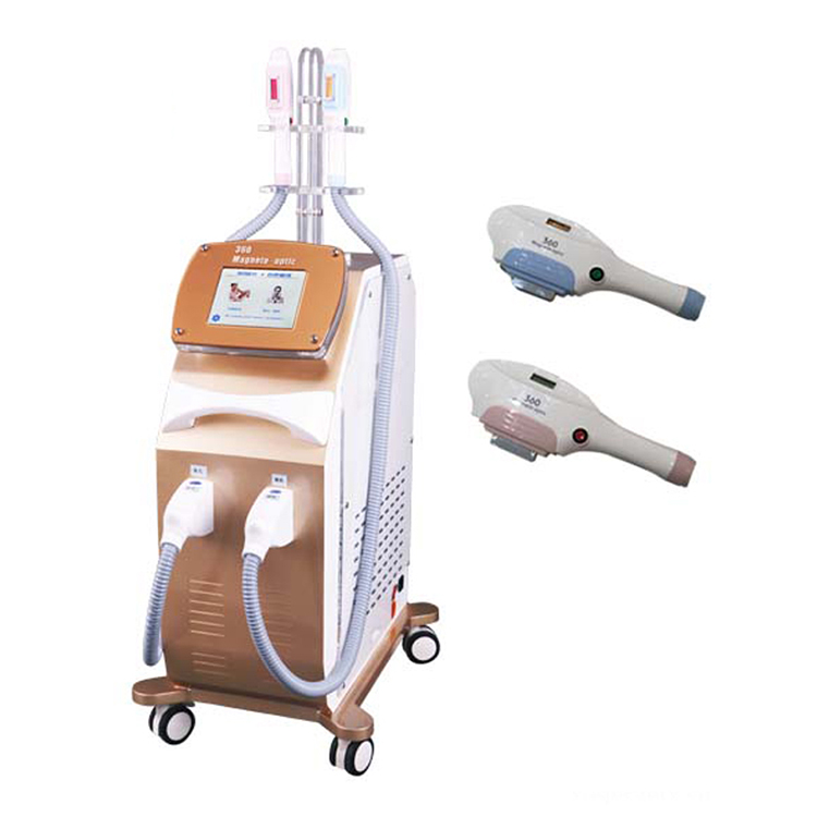 Amain OEM/ODM Beauty Equipment Golden 360 Magneto Optical Hair Removal Machine with 3000w Power