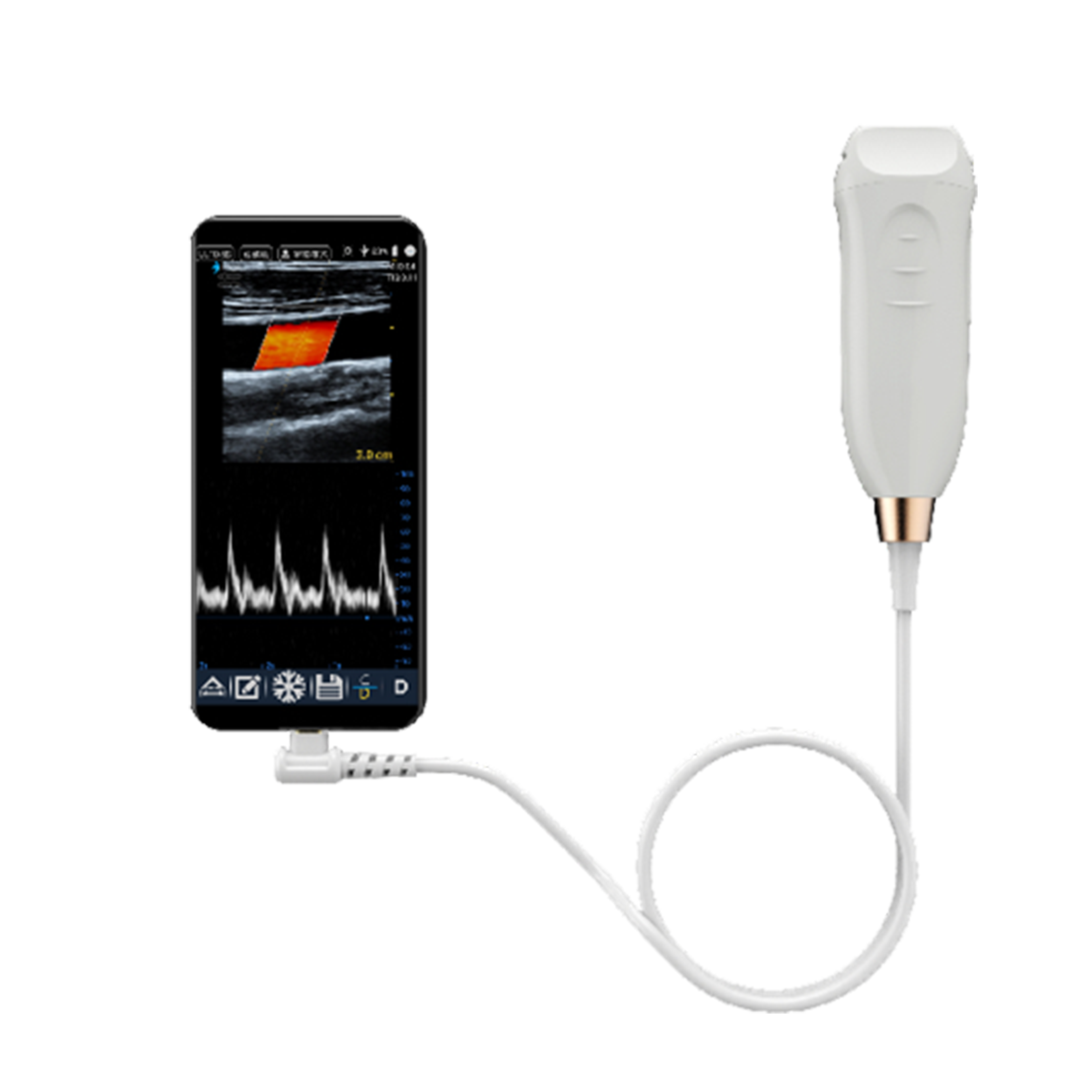High-frequency 12 MHZ portable linear doppler Ultrasound nrog siab txhais cov duab zoo Amain MagiQ Ultrasound Scanner