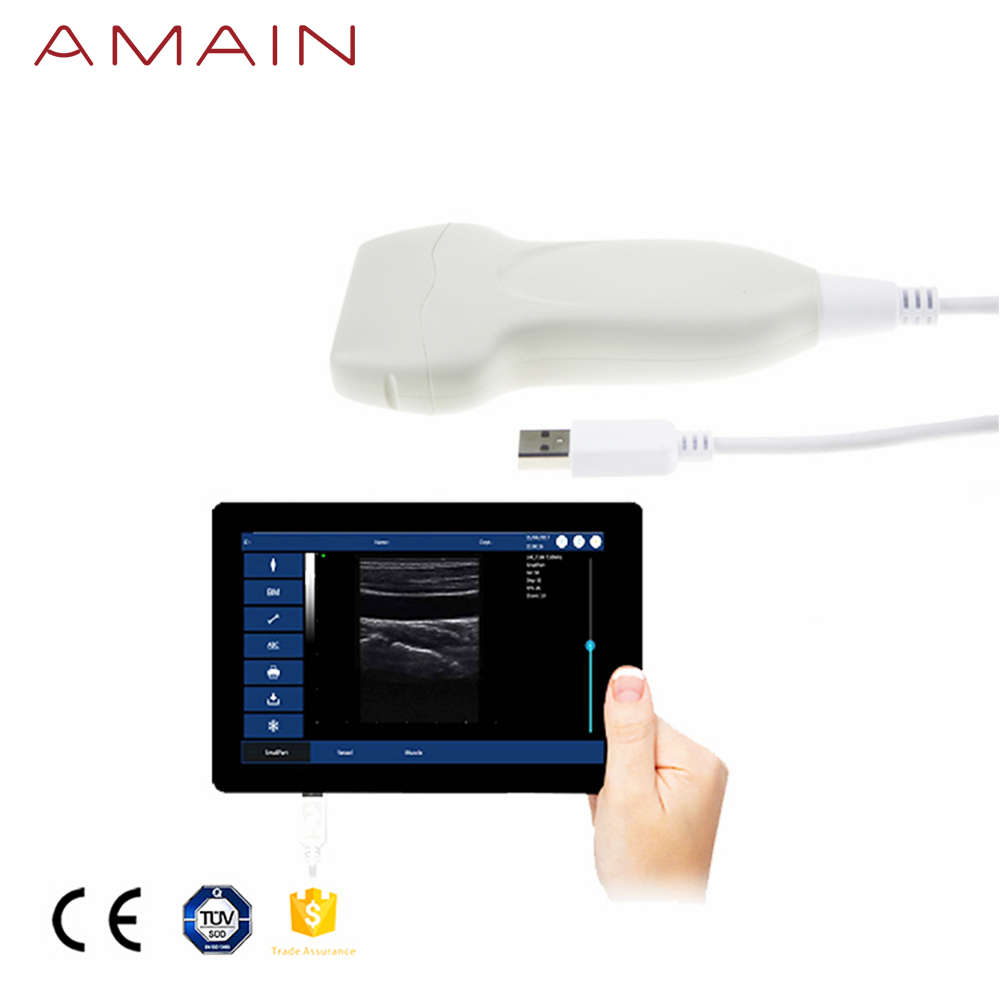 Mobile POCUS Black and White HD Linear Amain MagiQ 2L lite usb Handheld Medical Ultrasound System Healson