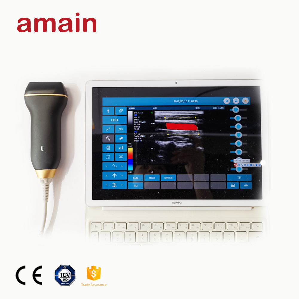 Amain MagiQ 3L Color Doppler Linear Doppler Hand-Carrier Medical Diagnosis Ultrasound Scanner Systems ماسح ضوئي بالموجات فوق الصوتية