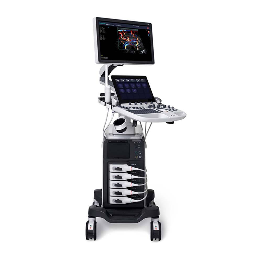 SonoScape P50 Elite Manufacture Ultrasound Comfortable to Use High Intensity Focused cart trolly Ultrasound with Double Screen